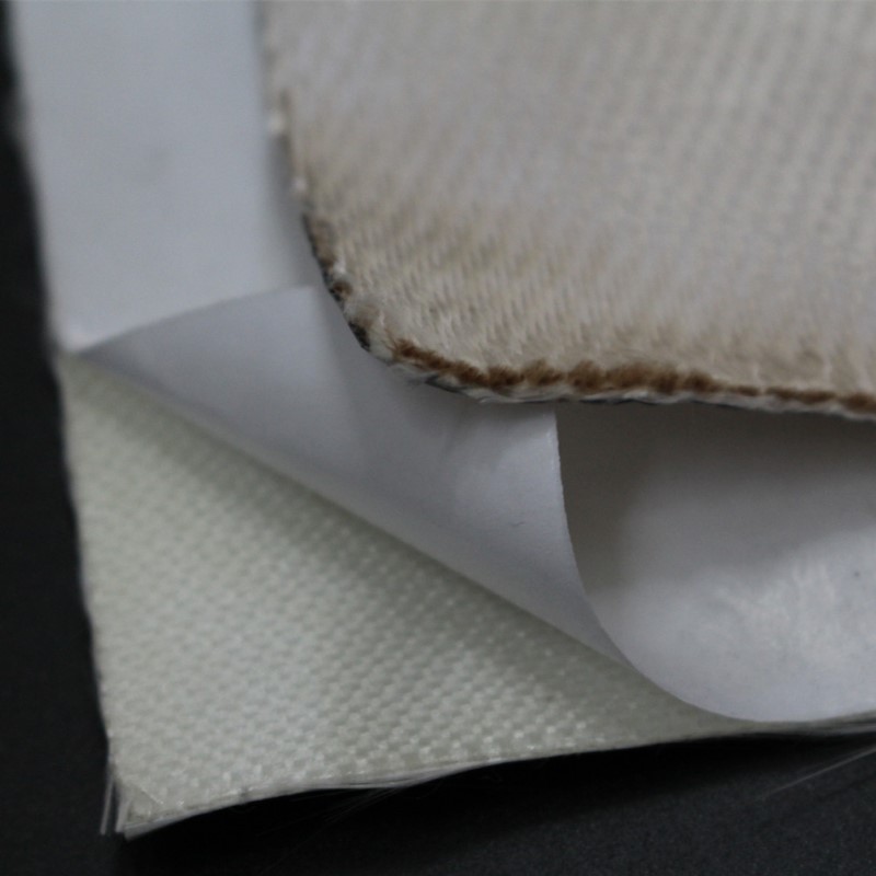 Tecido de sílica com verso adesivo para painéis de escudo térmico personalizados